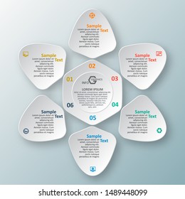 vector abstract 3d paper infographic elements.Circular infographics