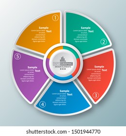 vector abstract 3d paper infographic elements.Circular infographics