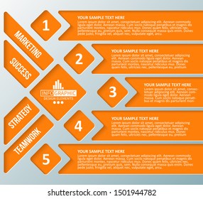 vector abstract 3d paper infographic elements.Business infographics