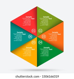 vector abstract 3d paper infographic elements.Circular infographics