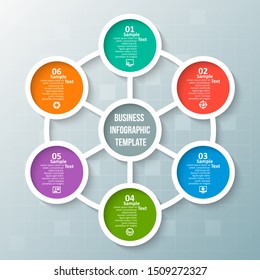 vector abstract 3d paper infographic elements.Circular infographics