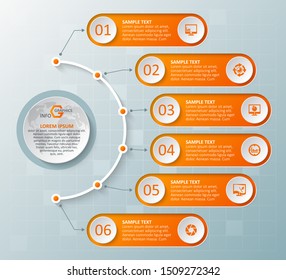 vector abstract 3d paper infographic elements.Business infographics