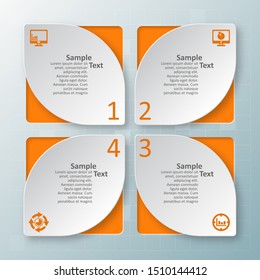 vector abstract 3d paper infographic elements.Business infographics