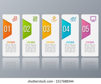 vector abstract 3d paper infographic elements.Business infographics