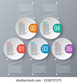 vector abstract 3d paper infographic elements.Business infographics