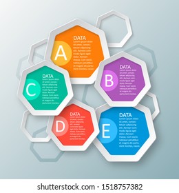 vector abstract 3d paper infographic elements.Business infographics