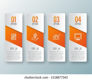 vector abstract 3d paper infographic elements.Business infographics