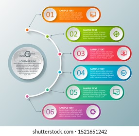 Timeline Infographic Template Modern Design Diagram Stock Vector ...