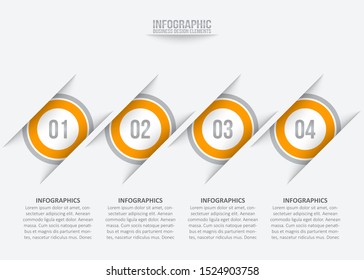 vector abstract 3d paper infographic elements.Business infographics