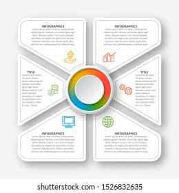 vector abstract 3d paper infographic elements.Business infographics