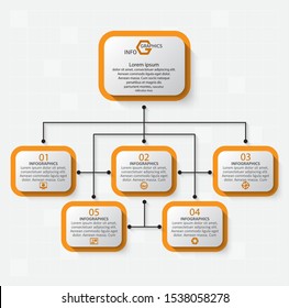 vector abstract 3d paper infographic elements.Business infographics