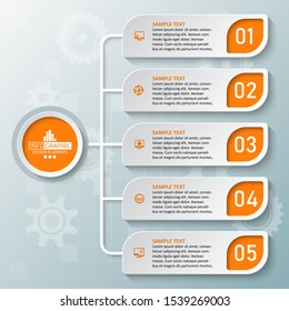 vector abstract 3d paper infographic elements.Business infographics