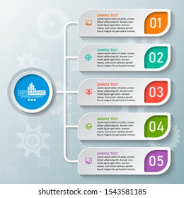 vector abstract 3d paper infographic elements.Business infographics