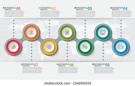 vector abstract 3d paper infographic elements.Circular infographics
