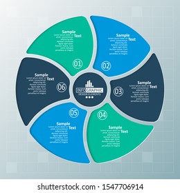 vector abstract 3d paper infographic elements.Circular infographics