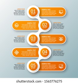 vector abstract 3d paper infographic elements.Business infographics