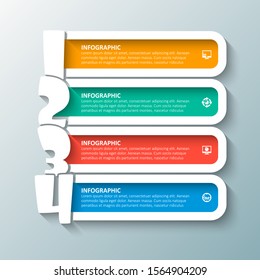 vector abstract 3d paper infographic elements.Business infographics