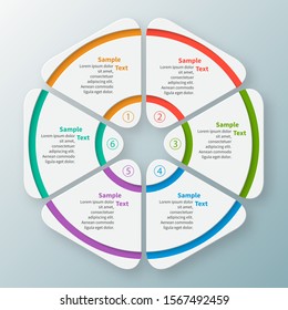 vector abstract 3d paper infographic elements.Circular infographics