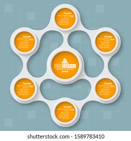 vector abstract 3d paper infographic elements.Business infographics