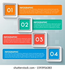 vector abstract 3d paper infographic elements.Business infographics