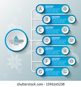 vector abstract 3d paper infographic elements.Business infographics