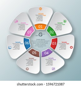 vector abstract 3d paper infographic elements.Circular infographics