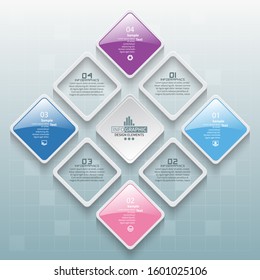 vector abstract 3d paper infographic elements.Business infographics