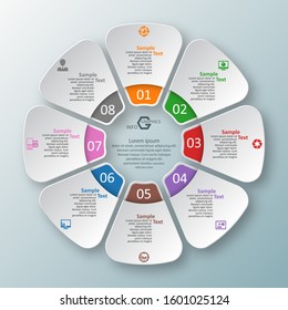 vector abstract 3d paper infographic elements.Circular infographics