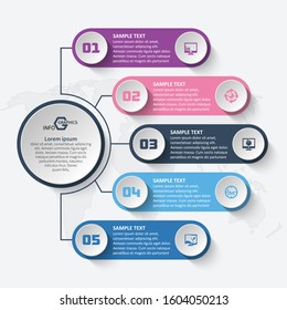 vector abstract 3d paper infographic elements.Business infographics