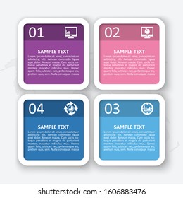 vector abstract 3d paper infographic elements.Business infographics