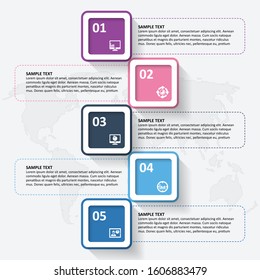 vector abstract 3d paper infographic elements.Business infographics