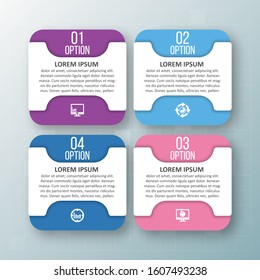 vector abstract 3d paper infographic elements.Business infographics