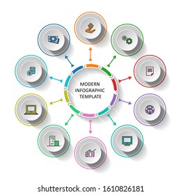 vector abstract 3d paper infographic elements.Business infographics