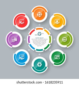 vector abstract 3d paper infographic elements.Hexagon infographics.Honeycomb design