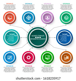 vector abstract 3d paper infographic elements.Hexagon infographics.Honeycomb design