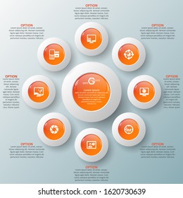 vector abstract 3d paper infographic elements.Business infographics