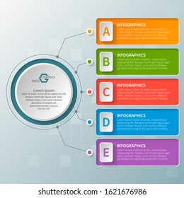 vector abstract 3d paper infographic elements.Business infographics