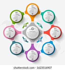 vector abstract 3d paper infographic elements.Business infographics