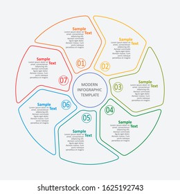 vector abstract 3d paper infographic elements.Circular infographics