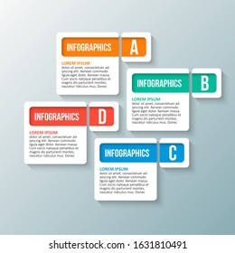 vector abstract 3d paper infographic elements.Business infographics