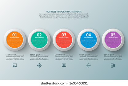 vector abstract 3d paper infographic elements.Business infographics