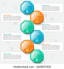 vector abstract 3d paper infographic elements.Business infographics