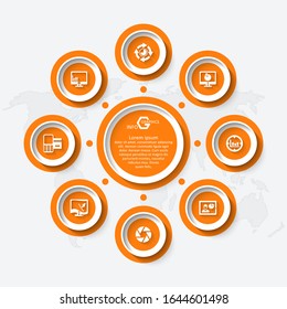 vector abstract 3d paper infographic elements.Business infographics