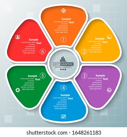 vector abstract 3d paper infographic elements.Circular infographics