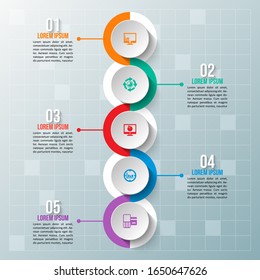 vector abstract 3d paper infographic elements.Business infographics