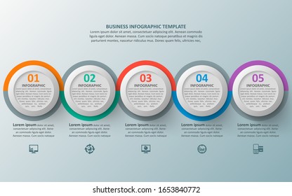 vector abstract 3d paper infographic elements.Business infographics