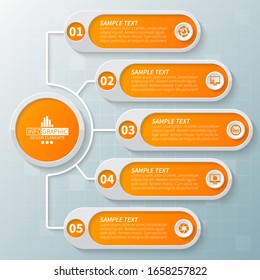 vector abstract 3d paper infographic elements.Business infographics