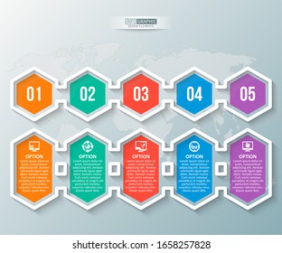 vector abstract 3d paper infographic elements.Business infographics