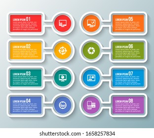 vector abstract 3d paper infographic elements.Business infographics