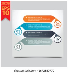 elementos infográficos de papel 3d abstractos vectoriales.infografías empresariales